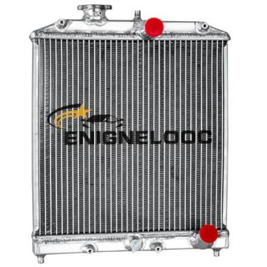 Imagem de Enignelooc Radiador de alumínio com núcleo de 4 fileiras para Honda Civic EG EK Del Sol Integra D15 B18 MT 1992-2000 radiadores de substituição automotiva 1290