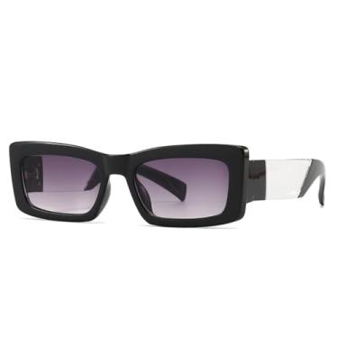 Imagem de Óculos de sol gatinho femininos, armação estreita moderna, estilo retrô, proteção UV400 (C6)