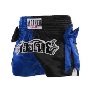Imagem de Shorts de treinamento de boxe masculino feminino fantasia de combate sanda calça de combate shorts com laço colorido bloqueado