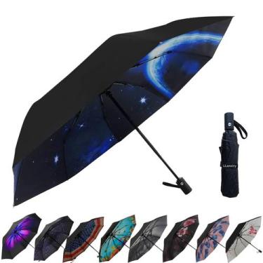 Imagem de Guarda-chuva LLANxiry Small Compact Travel Abrir/Fechar Automaticament