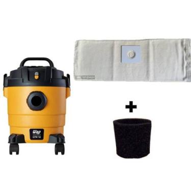 Imagem de Saco Reutilizável Premium Para Aspirador Pó Wap Gtw 10 Com Filtro Moto