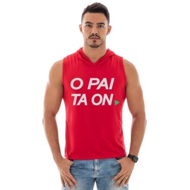 Imagem de Regata De Capuz Masculino Machão Academia Fitness Personalizado O Pai 