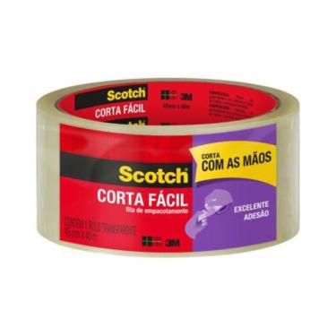 Imagem de Fita empacotamento 3M Corta Fácil, Scotch, Transparente, 45mmX40m