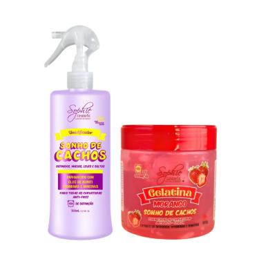 Imagem de Kit Gelatina Capilar e Umidificador Sonho de Cachos Sophie Cosmetic