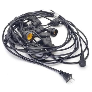 Imagem de Corda De Luzes De Natal À Prova d'Água De 5M Com Conector Rosqueado E2