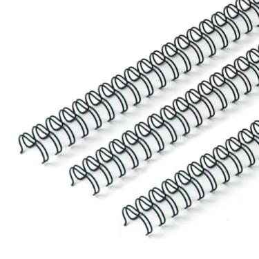 Imagem de Pente de encadernação espiral em O de 7/40.6 cm, pacote com 100 espátulas pretas para encadernação de arame, passo 3:1, tamanho A4, comporta até 80 folhas, para escritório, escola e relatórios