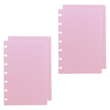 Imagem de ITSYHPRO 2 conjuntos de mini capas de planejador de disco, caderno faça você mesmo, cores doces compatíveis com Levenger Circa Arc TUL Eagle e Happy Planner (rosa, mini)