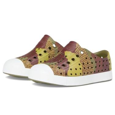 Imagem de Native Shoes Tênis infantil unissex com estampa Jefferson (infantil), Rookie Green) Concha Branco/Camuflagem de algas marinhas amargas, 19