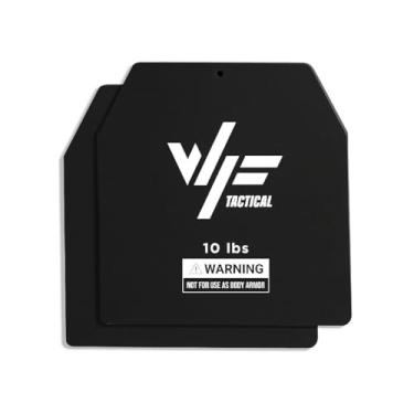 Imagem de Placas de peso WFT - Par de aço para coletes pesados - serve para WFT e a maioria dos coletes - Ideal para corrida, cross training e exercícios de força (preto, 9 kg)