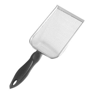 Imagem de Ioensy Pá para areia de gato, limpador de caixa de areia para animais de estimação, ferramenta de limpeza profunda com peneira para lagartos, peneiramento, Alça Preta Mesh 6