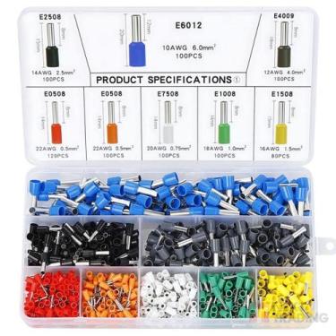 Imagem de Kit Jogo Terminal Conector Tubular Ilhós Isolados 800 un - Exbom