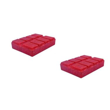 Imagem de Kit 2 Porta Comprimido Fibra Madeira Vermelho