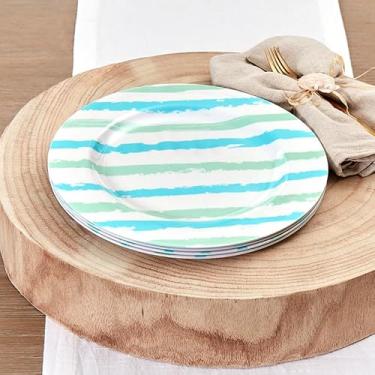 Imagem de Louça de melamina costeira - Conjunto de 4 pratos de jantar