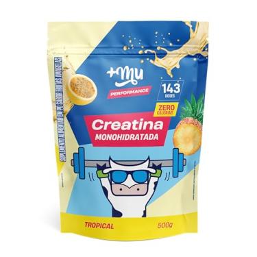 Imagem de +Mu Creatina Monohidratada 100% Pura Sabor Tropical - Refil 500g