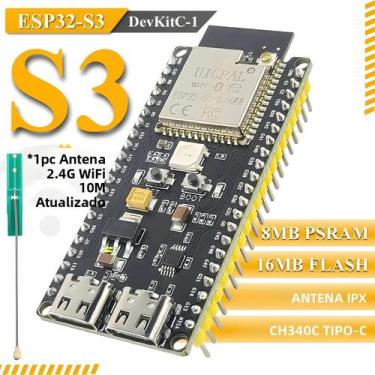 Imagem de Placa De Desenvolvimento ESP32-S3-DevKitC-1 42 Pinos Módulo BT 24G Wif