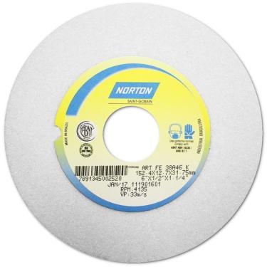 Imagem de Rebolo Reto Branco Fe 38a 46 Kvs 152,4x12,7x31,75mm - 66253455357 - Norton