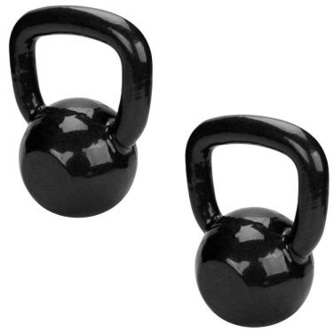 Imagem de Kit Kettlebell Emborrachado Treinamento Funcional 4 E 6 Kg