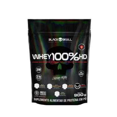 Imagem de Refil Whey 100 Hd Sabores I 900g I Black Skull Original, Morango, 900G