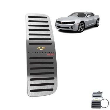 Imagem de Descanso De Pé Em Aço Inox Chevrolet Camaro SS Preto