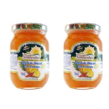 Imagem de Kit com 2 Geleia Extra de Abacaxi com Pimenta - 330g - Fazenda Sonnenh
