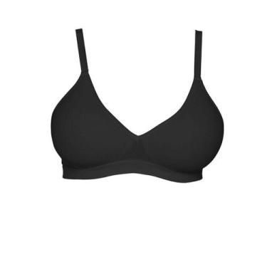 Imagem de Sutiã Hanes Cup sem Costura Microfibra G260 Preto - GG, GG, Preto