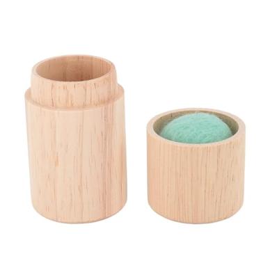 Imagem de Pssopp Suporte de Agulha Portátil, Agulha de Costura de Madeira Artesanal e Organizador de Linha para Bordado e Armazenamento de Ferramentas Diy (Verde Menta)