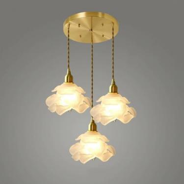 Imagem de Lustre Pendente Luz Lustre De Vidro Leite Longo Pendente Iluminação Para Escadaria V-intage Moderno Teto Pendurado Lâmpada Para Sala De Jantar Cozinha Ilha Fazenda, Círculo De Vidro Fosco