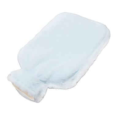 Imagem de Garrafa de água quente 2000ml, capa de pelúcia macia, bolsa de água quente de borracha para alívio da dor e conforto de calor, mulheres e homens (Azul)