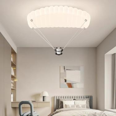 Imagem de Luminária de teto para quarto infantil LED regulável com controle remoto 3000K-6000K Luminária pendente moderna para quarto de menino e menina Quarto de bebê Decoração de interiores Iluminaç