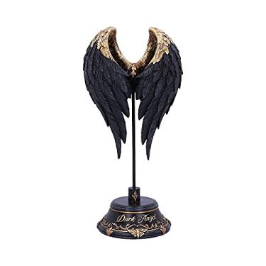 Imagem de Nemesis Now Estatueta de escultura gótica Fallen Wing de anjo negro, 26 cm, preta