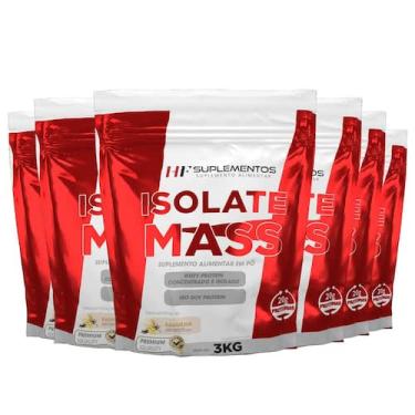 Imagem de 6x hipercalorico isolate mass 3kg baunilha hf suplementos