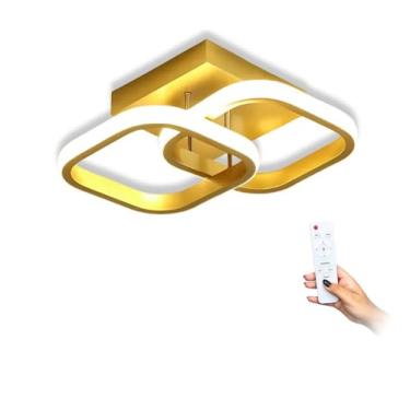 Imagem de Plafon Lustre de Teto Retangular LED Bivolt Design Moderno e Elegante para Sala e Quarto Iluminação Decorativa Sofisticada LUX DESIGN