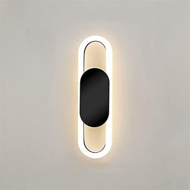 Imagem de Arandela moderna, luminária de parede de cabeceira de quarto LED, luz simples e moderna, luminária de parede de luxo - luminária de parede de fundo de sala de estar com personalidade (luz pr