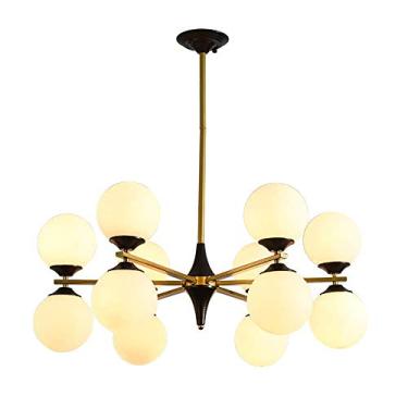 Imagem de Lustres de cristal de luxo, luminária de lustre moderna de LED, 12 luzes de iluminação de fazenda, lustre moderno dourado e preto, luminárias de teto, luz pendente compatível com sala de jan