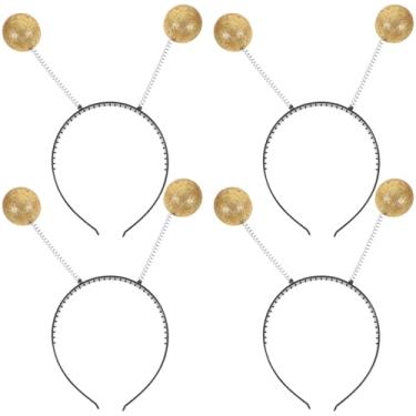 Imagem de ULTECHNOVO 4 Peças De Faixa De Cabeça De Halloween Antenas Marcianas Faixa De Cabeça Traje Espacial Acessórios Glitter Bola Cabeça Boppers Para Festa Feminina