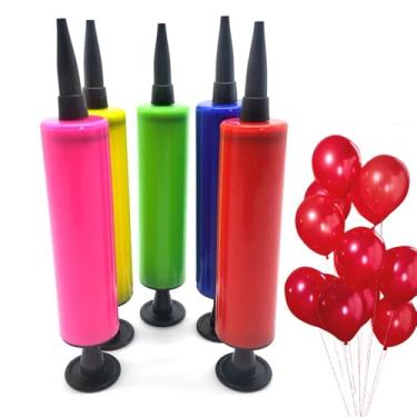 Imagem de Bomba de balão de mão – Inflador de ar manual, bomba de balão portátil leve para ambientes internos e externos, viagens, praia, festa, casa, ioga, casamento