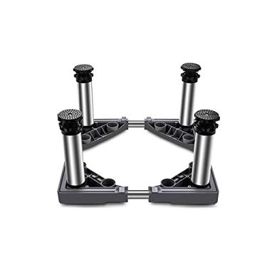 Imagem de Suporte de base ajustável para máquina de lavar 4/8/12 pernas resistentes, suporte de geladeira, congelador, comprimento/largura ajustável, 43-65 cm, base para máquina de lavar roupa - 400 kg (4