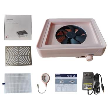 Imagem de XWG Coletor de pó de unhas com luz LED - Sistema de vácuo elétrico de 40 W, filtro reutilizável, ultra silencioso para unhas de acrílico/gel - salão e uso doméstico (rosa)