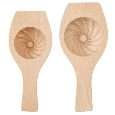 Imagem de 2 peças molde de pão cozido no vapor molde de madeira Baozi carimbo de biscoito estético multifuncional máquina de pão cozido no vapor para cozinha doméstica cozinhar (pacote com 2)