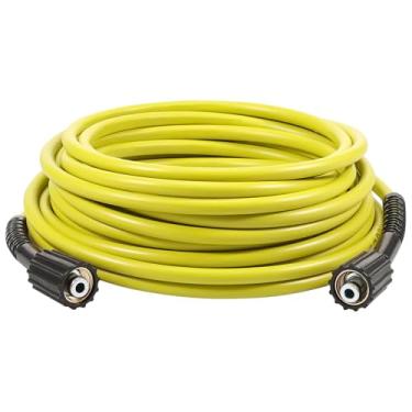Imagem de Mangueira para lavadora de pressão, economia de tempo, arruela sólida, substituições seguras à prova de vazamento, mangueira de extensão de lavagem de pressão (amarelo, 15 m)