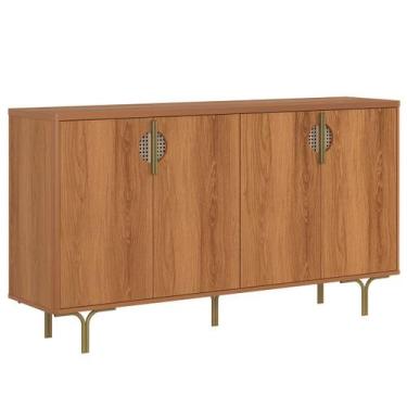 Imagem de Buffet Aparador para Sala de Jantar 4 Portas Marella Jequitiba - Lukal