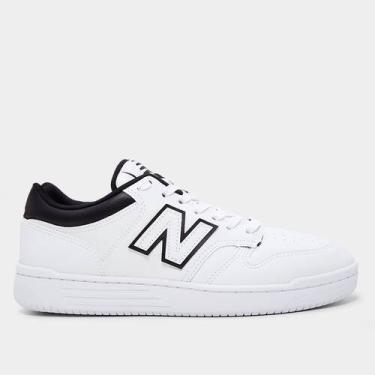 Imagem de Tênis New Balance 480 Low Masculino, Branco, Preto, 39