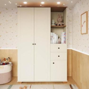 Imagem de Guarda Roupa 3 Portas 2 Gavetas Ananda Casatema Madeiraoriginals OffWh