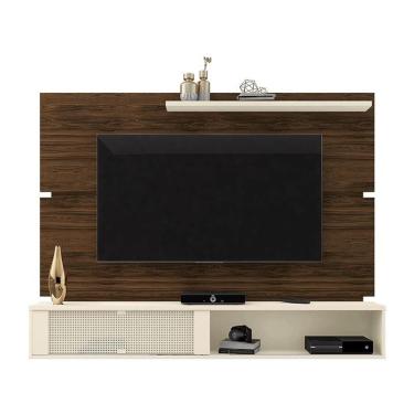 Imagem de Painel Home Suspenso Dom Com 1 Porta De Correr 180 Cm Palisandro/off White Palisandro/off White