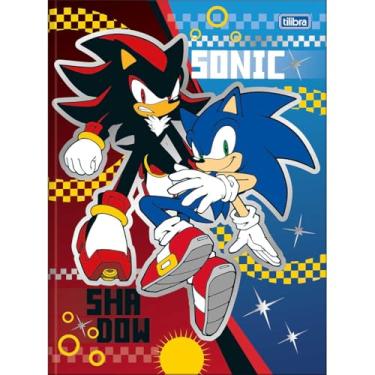 Imagem de Tilibra - Caderno Brochura Capa Dura Universitário Sonic 80 Folhas - Sonic E Shadow