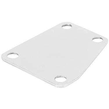 Imagem de RiToEasysports Placa de Pescoço para Guitarra Baixo Jazz - Peças de Reposição de Ferro Trapezoidal de 4 Furos Com Parafusos para Guitarras Elétricas e Caixa de Charuto