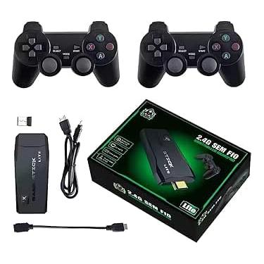 Imagem de Console Retrô Game Stick Lite 4K HDMI 64GB com 20.000 Jogos Clássicos + 2 Controles Sem Fio 2.4GHz – Plug & Play, Alta Definição, Gráficos Vibrantes e Diversão para Toda Família