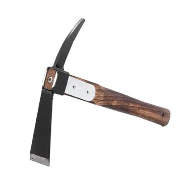 Imagem de Fenteer Enxada e cultivador, aço carbono, cabeça dupla, ancinho de jardim, ferramenta manual para escavação de quintal, jardinagem, afrouxamento do solo, Style B