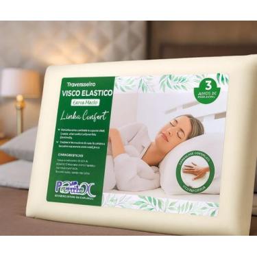 Imagem de Travesseiro Nasa Viscoelástico Com Capa Lavável 50x70cm e 14 Cm De Alt