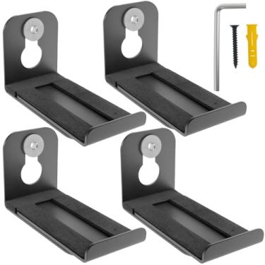 Imagem de Suporte de barra de som sob TV, suporte de parede de barra de som universal ajustável, suporte de barra de som de metal para Samsung, Vizio, LG, Sony, JBL, Bose (preto - 2 conjuntos)